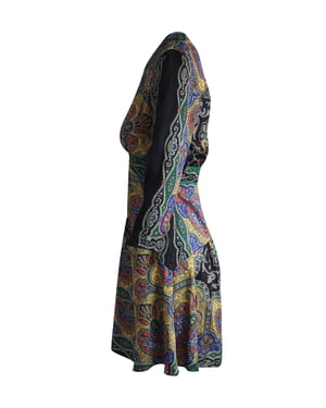 Sandro Rayan mini-jurk met V-hals en print in veelkleurig polyester
