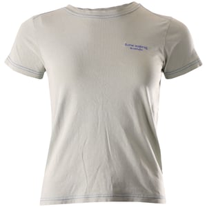 Acne Studios T-shirt met geborduurd logo in lichtgroen katoen