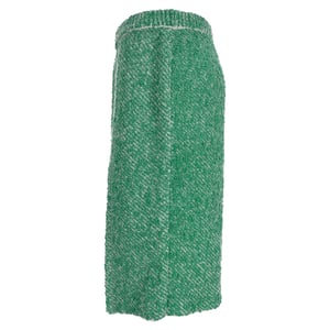 Stella McCartney midi-rok van bouclé-tweed in groene katoen