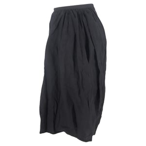 Yohji Yamamoto Asymmetrische gedrapeerde midi-rok van zwart katoen