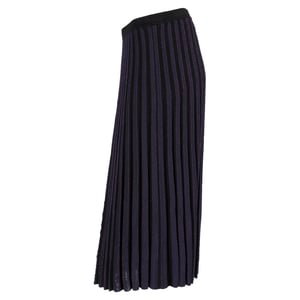Diane von Furstenberg Klara geplooide midi-rok van stretchstof in marineblauwe viscose
