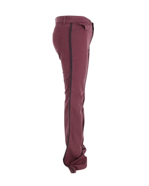 Alexander McQueen flared jeans van bordeauxrood katoen
