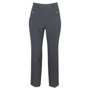 Maison Margiela slim-fit cropped broek in grijs polyester