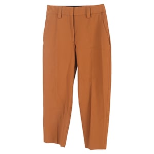 Acne Studios getailleerde broek met hoge taille in roestbruin polyester