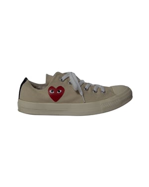 Comme Des Garcons Play x Converse lage sneakers in beige canvas