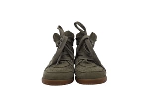 Isabel Marant Bobby Wedge vetersneakers in groen suède