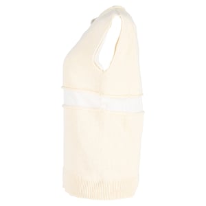 Jil Sander gebreid vest met laagjes in gele wol