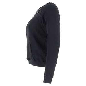 Saint Laurent sweatshirt met scheuren en kettingdetails in zwart katoen
