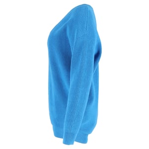 Balenciaga V-hals trui van blauw katoen