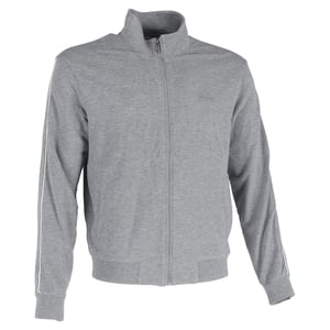 Ermenegildo Zegna trainingsjack met rits en geborduurd logo in grijs katoen