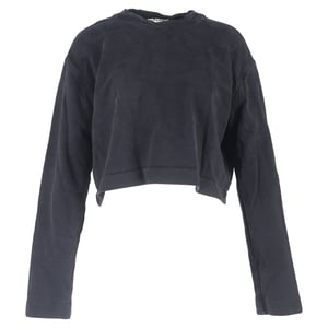 Acne Studios cropped sweater met ronde hals in zwart katoen
