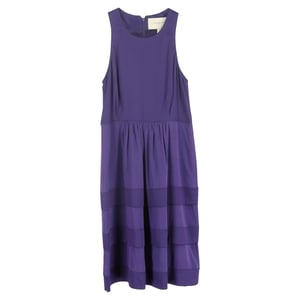 Burberry gelaagde midi-jurk in paarse viscose