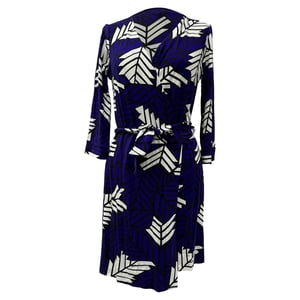 Diane Von Furstenberg nieuwe Julian wikkeljurk in paarse viscose