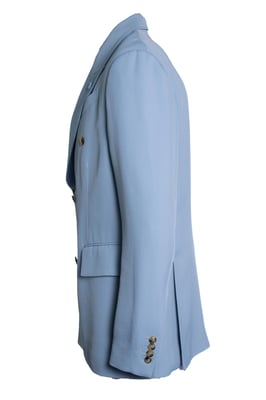 Amiri, Blauwe dubbelbreasted blazerjas