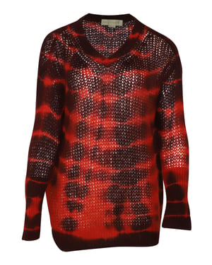 Stella McCartney tie-dye trui van rode alpacawol