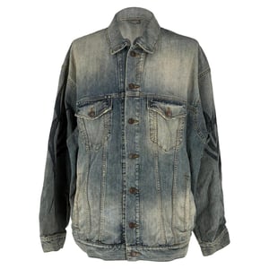 Balenciaga Y2K oversized jas in lichtblauwe denim