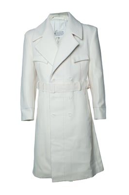 Maison Martin Margiela, Off-white Melton-jas
