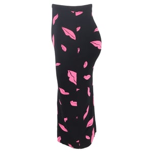 Diane Von Furstenberg midi-rok met lippenprint, aansluitend model, in veelkleurig polyester