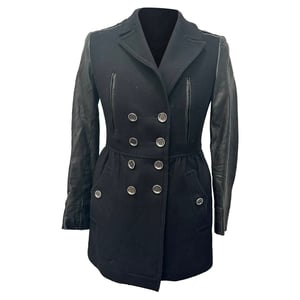 Burberry Brit double-breasted jas in zwarte wol