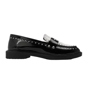 Steve Madden Penny-loafers met studs en blokhak voor dames, geschikt voor formele gelegenheden (Coco/Zwart)