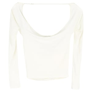 Jacquemus Le T-shirt Lucciu Stretch Woven Top in White Lyocell
