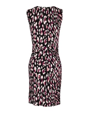 Gucci jurk met print en overslag aan de voorkant, gemaakt van veelkleurige viscose.