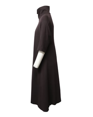 Jil Sander A-lijn jurk met col in bruine modal