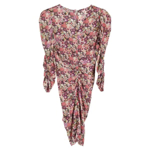 Isabel Marant Celina mini-jurk met bloemenprint in veelkleurige zijde