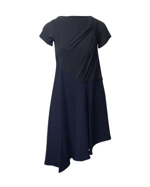 Balenciaga Vintage gebreide jurk in marineblauwe rayon