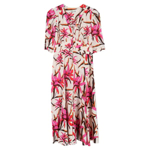 Diane Von Furstenberg midi-jurk met bloemenprint in veelkleurig katoen