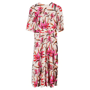 Diane Von Furstenberg midi-jurk met bloemenprint in veelkleurig katoen