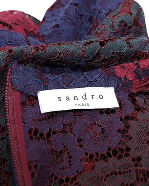Sandro Paris Rodney kanten jurk in veelkleurige polyamide