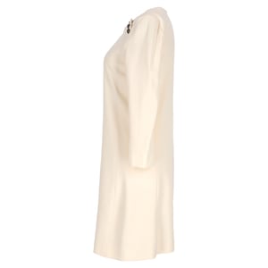 Chloé jurk met knoopdetails in beige acetaat