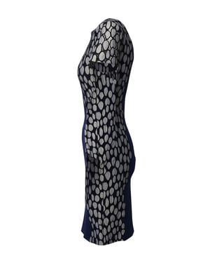 Diane Von Furstenberg Koningin Tilda-jurk in marineblauwe viscose