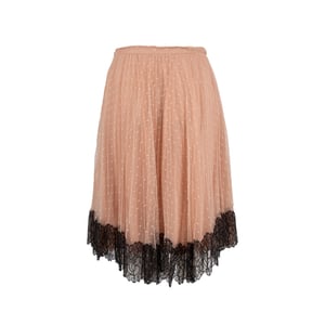 Rode Valentino tule rok met kanten afwerking - jaren '10