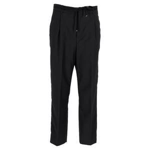 Saint Laurent joggingbroek met taps toelopend trekkoord in zwarte wol