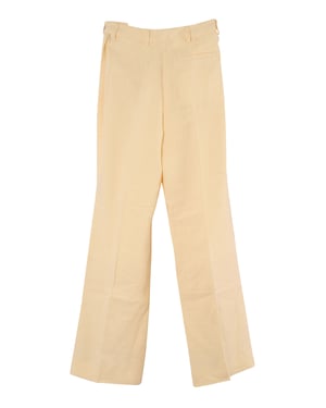 Acne Studios broek met zijsluiting in geel linnen