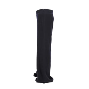 Chloé flared broek met hoge taille in marineblauw kasjmier