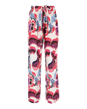 Diane Von Furstenberg Denise pyjamabroek met bloemenprint in veelkleurige crêpe