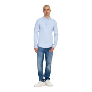 Only Heren Regular Shirt Met Lange Mouwen (Kasjmierblauw)