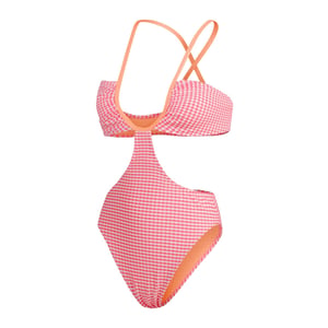 Speedo Dames Gingham Eénstuk Zwemoutfit (Lichtroze)
