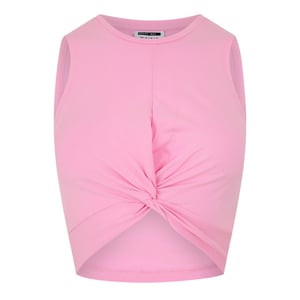 Noisy May Geknoopte mouwloze crop top voor dames (Bonbon)