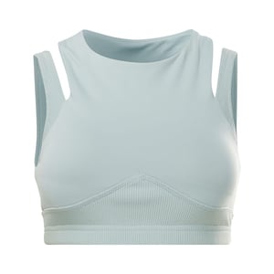 Reebok Sportbeha met meerdere lagen voor dames (Studio-model) (Blauw)