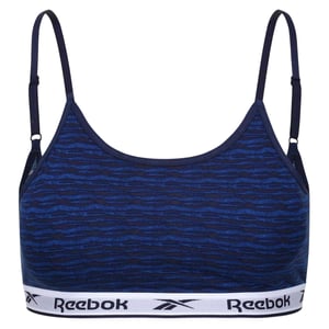 Reebok Bralette voor dames met Berry Zebra-print (Blauw/Zwaar)