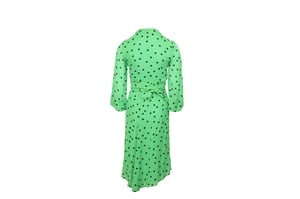 Ganni Dainty Polka Dot jurk in groene viscose