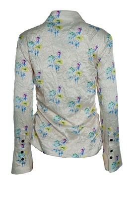 Ganni, florale gekreukte blouse