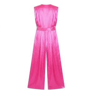 Missy Empire Dames Wijde Pijpen Mouwloos Jumpsuit (Roze)