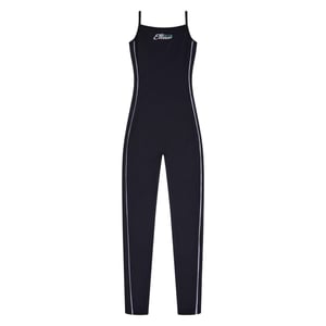 Ellesse Dames Zijstreep Spaghetti Strap Jumpsuit (Zwart)