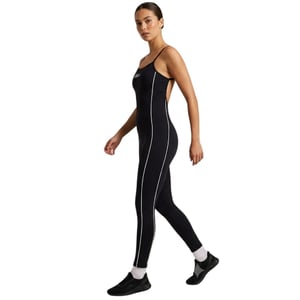 Ellesse Dames Zijstreep Spaghetti Strap Jumpsuit (Zwart)