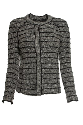 Isabel Marant Étoile, grijze en zwarte tweed jacket